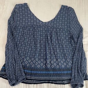 Abercombie & Fitch Blue Boho Blouse